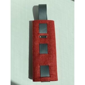 SOL Designs Felt Wine Carrier Red Gray Strap Bottle Tote Holder